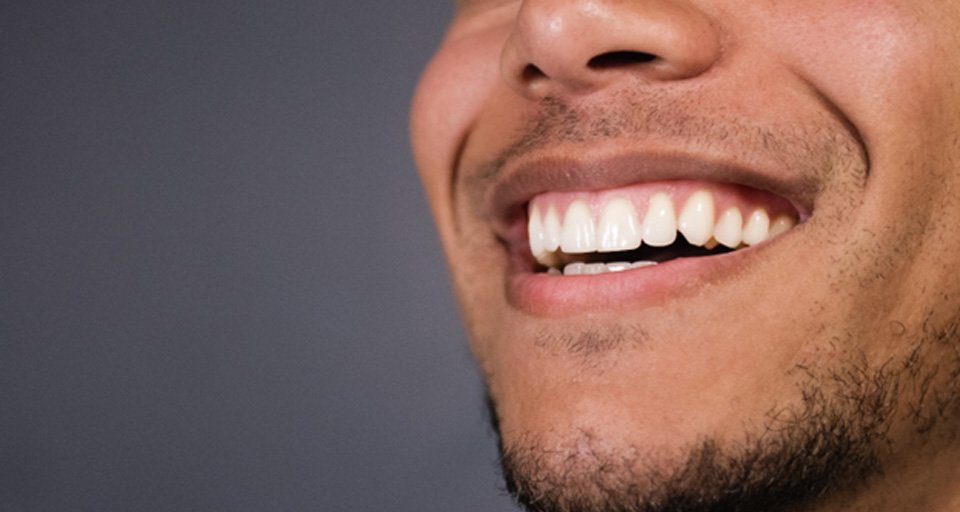 Closeup of man smiling