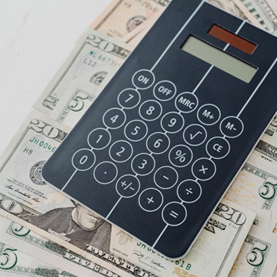 Calculator on cash